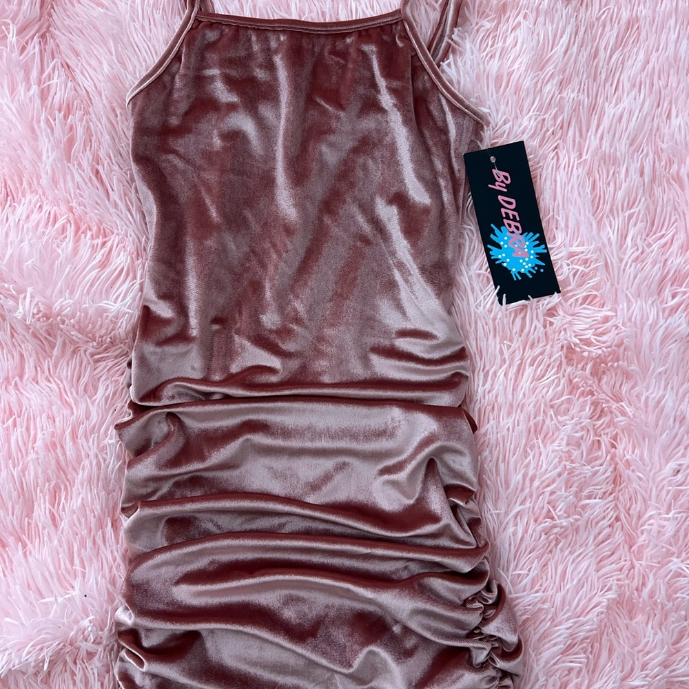 Pink Velvet Kids Dress by